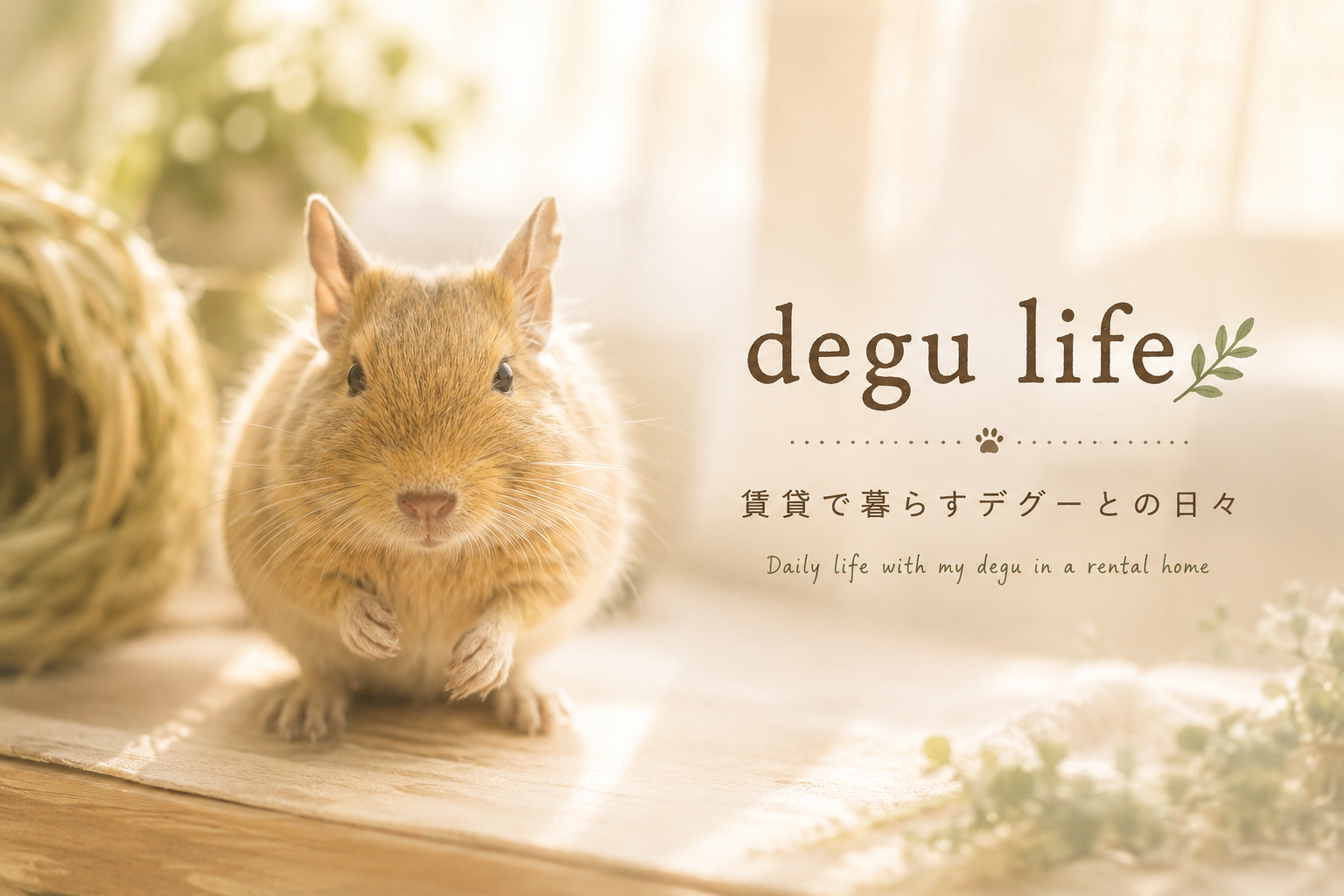 賃貸で暮らすデグーとの日々